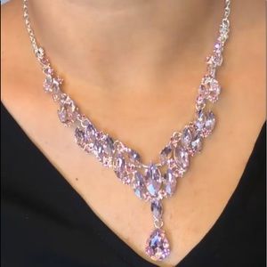 Y shape drop necklace and earrings set